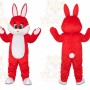 Easter Red Rabbit Bunny Mascot Costume