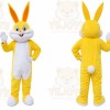 Easter Yellow Rabbit Bunny Mascot Costume