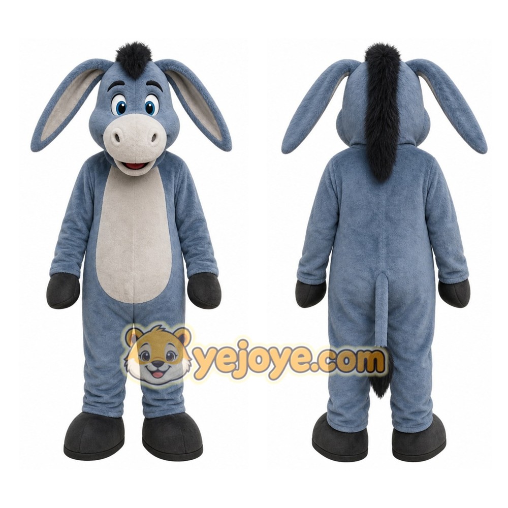 Eeyore Donkey Cartoon Mascot Costume Eeyore Donkey Cartoon Mascot Costume
