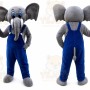 Elephant Mascot Costume Custom Cartoon Character Cosplay