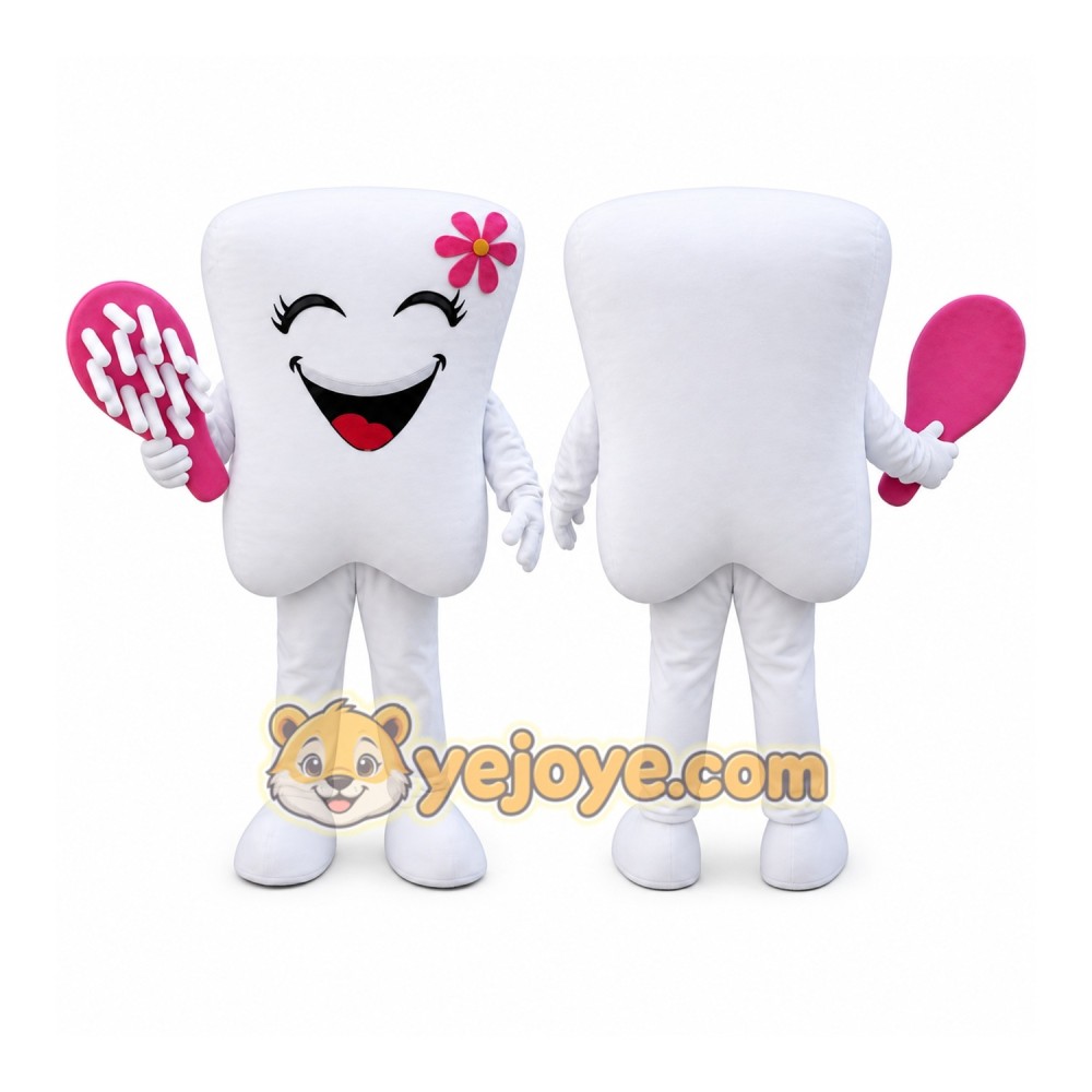 Female Tooth Teeth Toothbrush Mascot Costume Female Tooth Teeth Toothbrush Mascot Costume