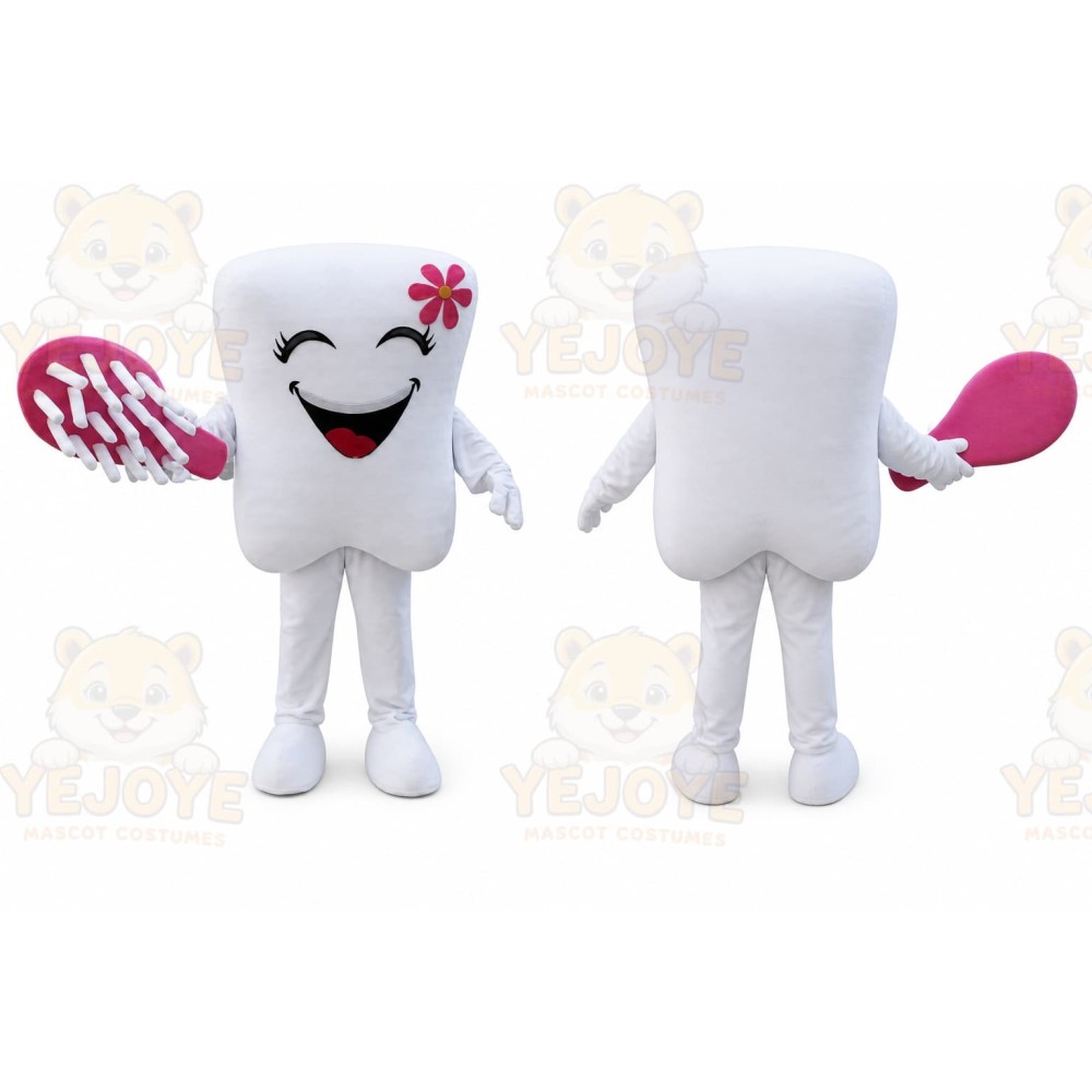 Female Tooth Teeth Toothbrush Mascot Costume