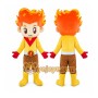 Fire Boy Costume Plush Adult Fire Head Mascot Costume