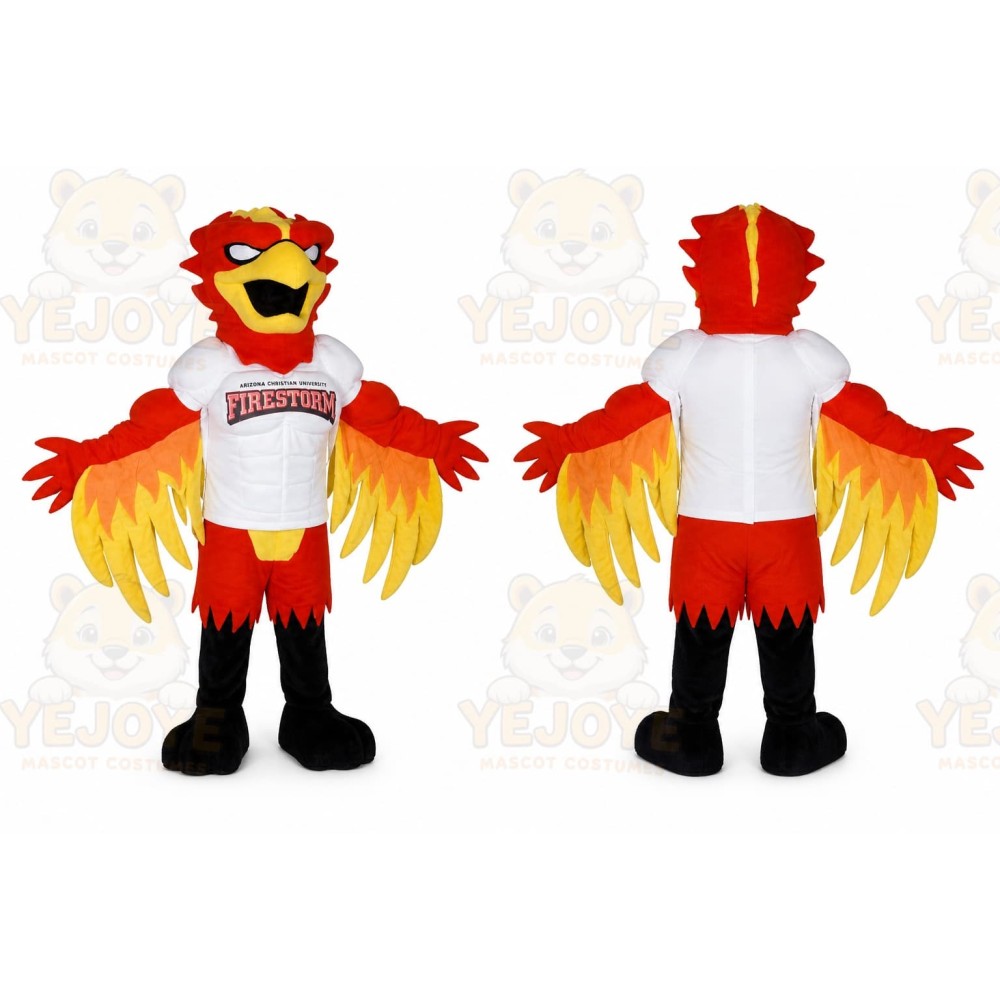 Fire Eagle Mascot Costume