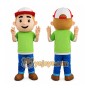 Fireman Builders Boy Mascot Costume