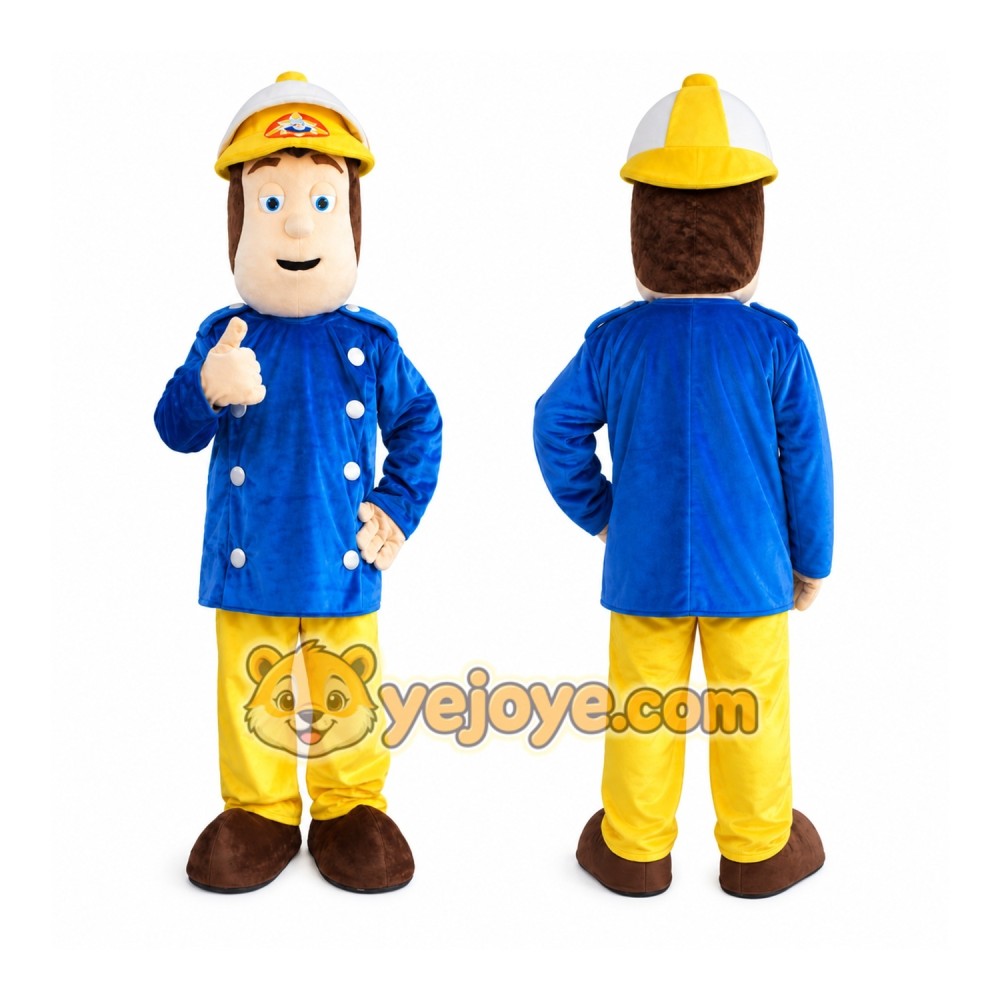 Fireman Sam Mascot Costume Fireman Sam Mascot Costume