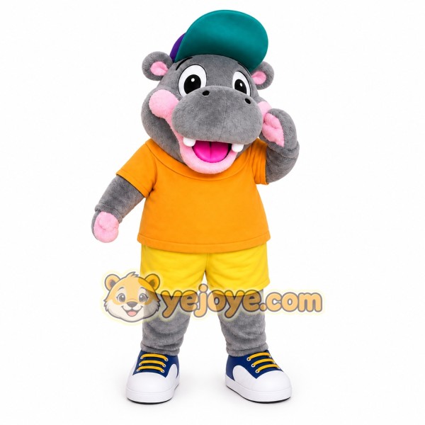 Hippo Mascot Costume for Adults Custom Logo Party Character Suit
