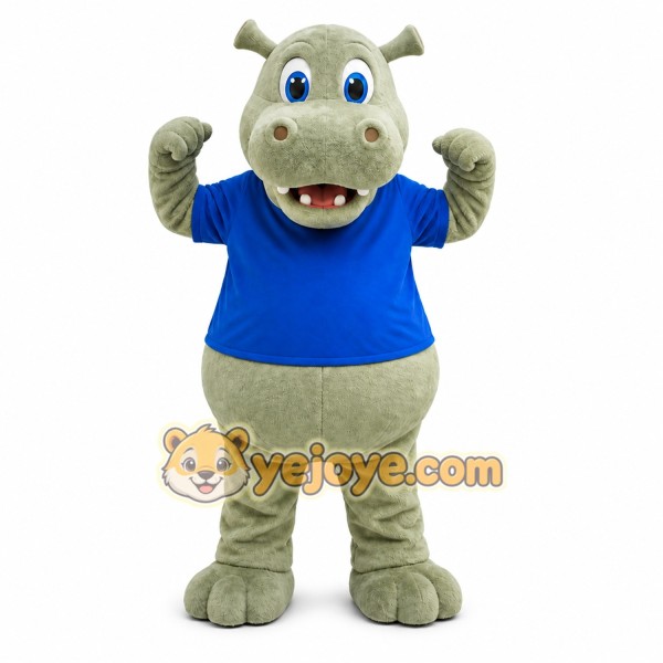 Hippo Mascot Costume for Adults Custom Logo Party Character Suit