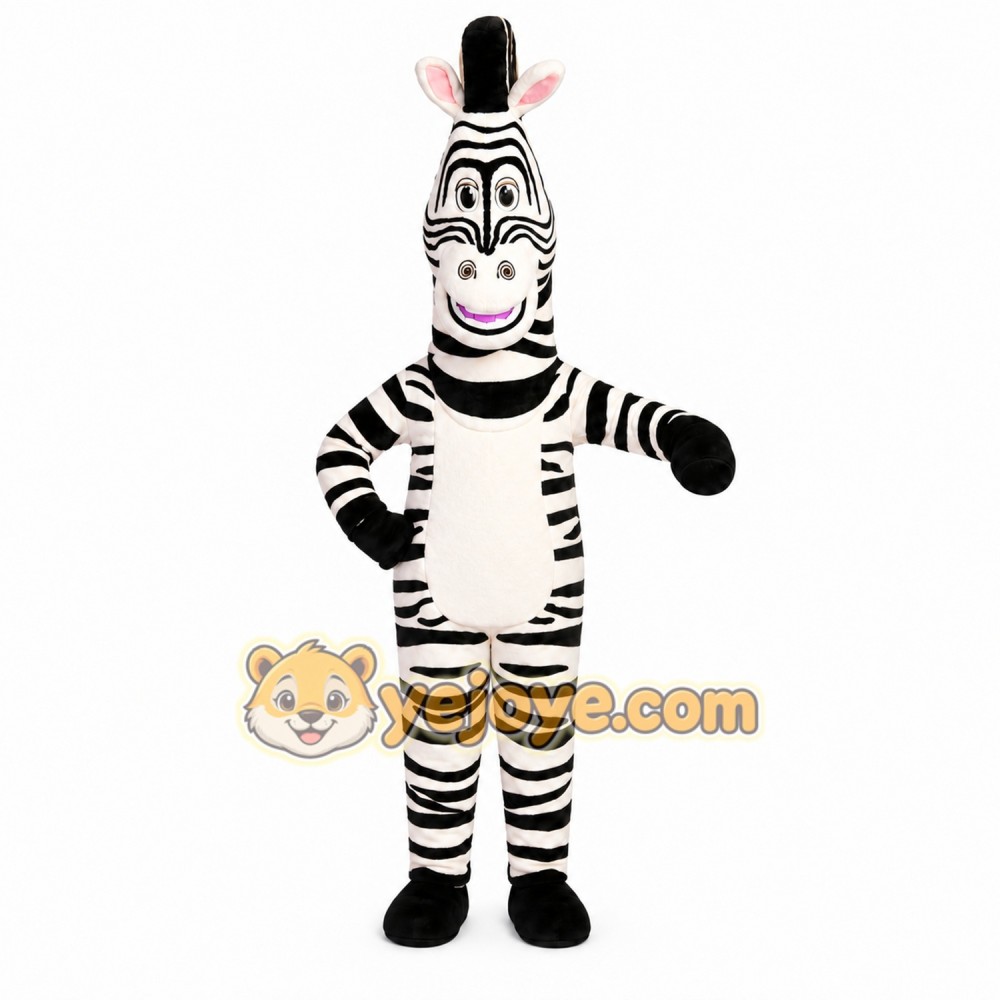 Zebra Mascot Costume for Adults Custom Logo Party Character Suit Zebra Mascot Costume for Adults Custom Logo Party Character Suit