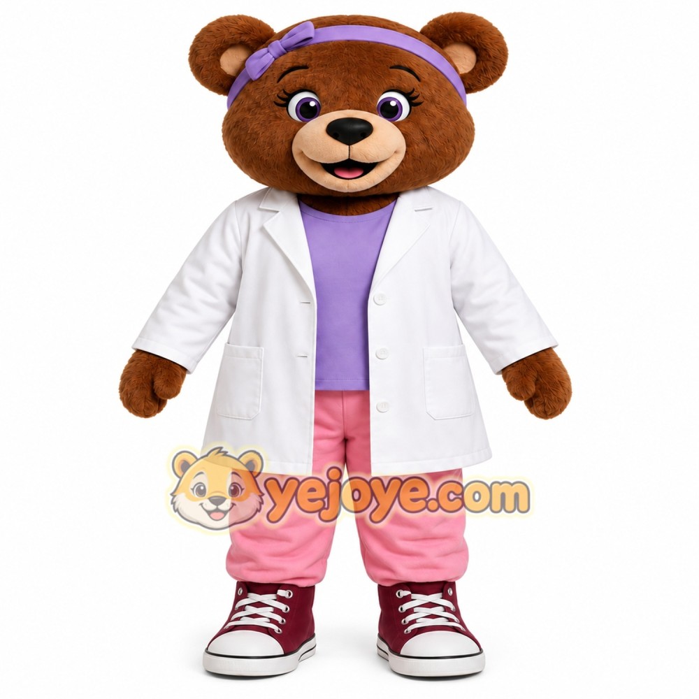 Bear Mascot Costume for Adults Custom Logo Party Character Suit