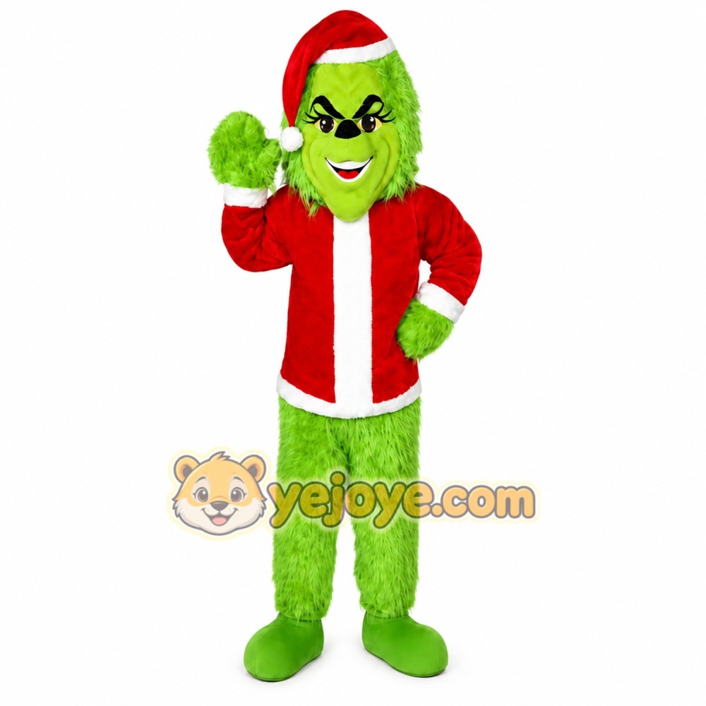 Grinch Mascot Costume for Adults Custom Logo Party Character Suit Grinch Mascot Costume for Adults Custom Logo Party Character Suit