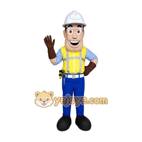 Worker Mascot Costume for Adults Custom Logo Party Character Suit