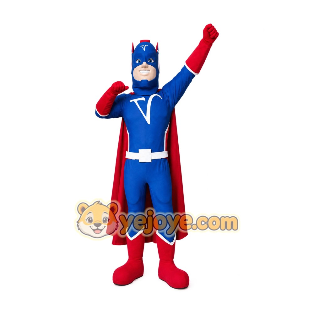 Superhero Mascot Costume for Adults Custom Logo Party Character Suit