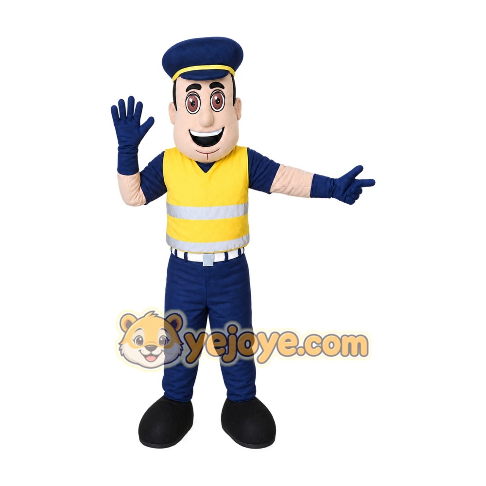 Police Officer Mascot Costume for Adults Custom Logo Party Character Suit