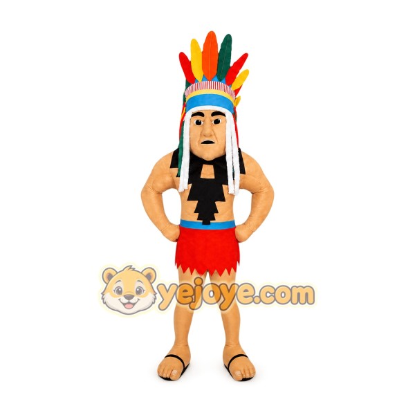 Indigenous Person Mascot Costume for Adults Custom Logo Party Character Suit