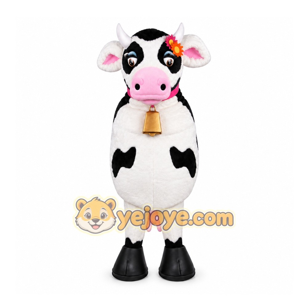 Cow Mascot Costume for Adults Custom Logo Party Character Suit