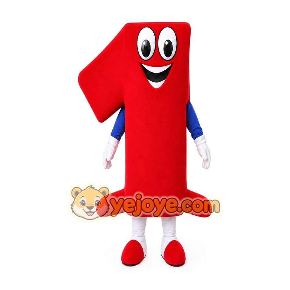 Number One Mascot Costume for Adults Custom Logo Party Character Suit Number One Mascot Costume for Adults Custom Logo Party Character Suit