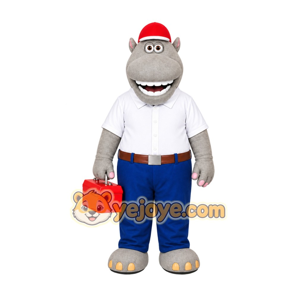 Hippo Mascot Costume for Adults Custom Logo Party Character Suit