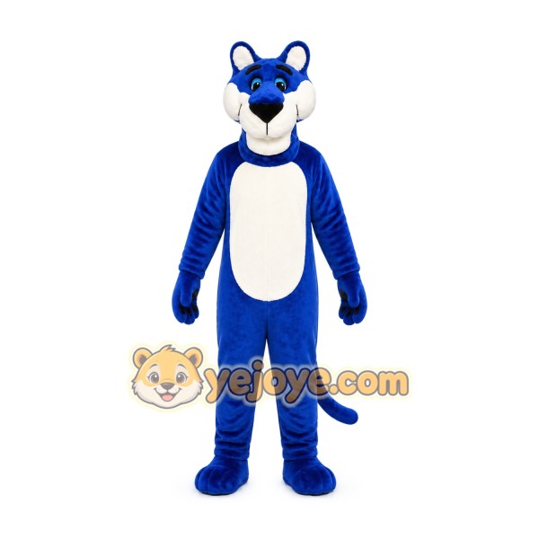 Blue Panther Mascot Costume for Adults Custom Logo Party Character Suit