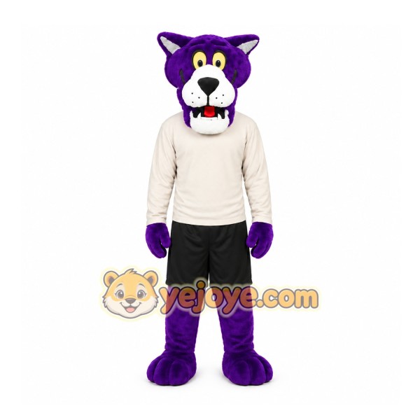 Purple Panther Mascot Costume for Adults Custom Logo Party Character Suit