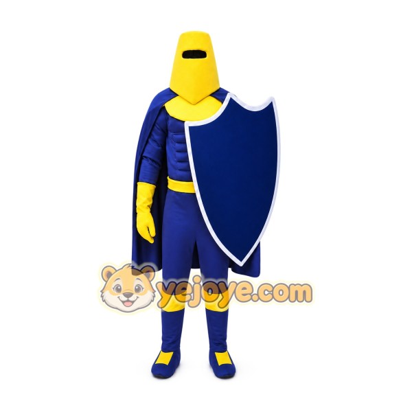 Blue Knight Mascot Costume for Adults Custom Logo Party Character Suit