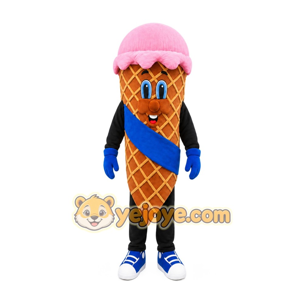 Ice Cream Mascot Costume for Adults Custom Logo Party Character Suit Ice Cream Mascot Costume for Adults Custom Logo Party Character Suit