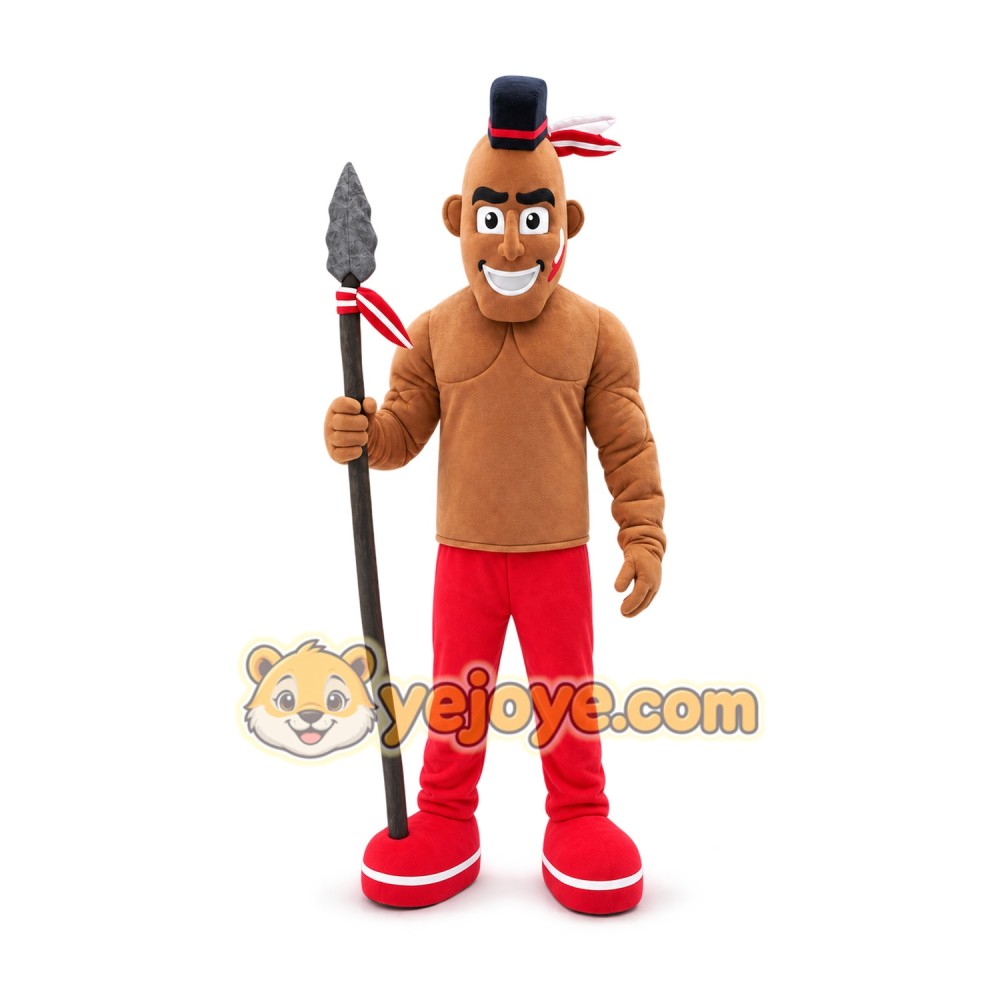 Warrior with Spear Mascot Costume for Adults Custom Logo Party Character Suit Warrior with Spear Mascot Costume for Adults Custom Logo Party Character Suit