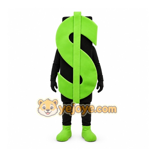 Dollar Sign Mascot Costume for Adults Custom Logo Party Character Suit