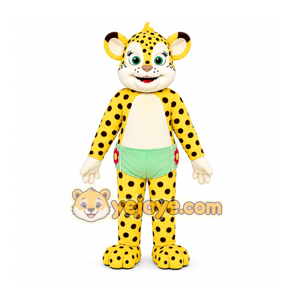 Leopard Mascot Costume for Adults Custom Logo Party Character Suit
