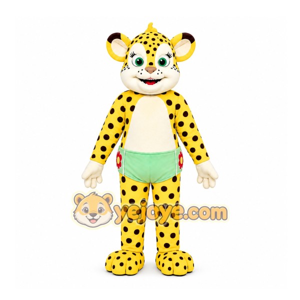 Leopard Mascot Costume for Adults Custom Logo Party Character Suit