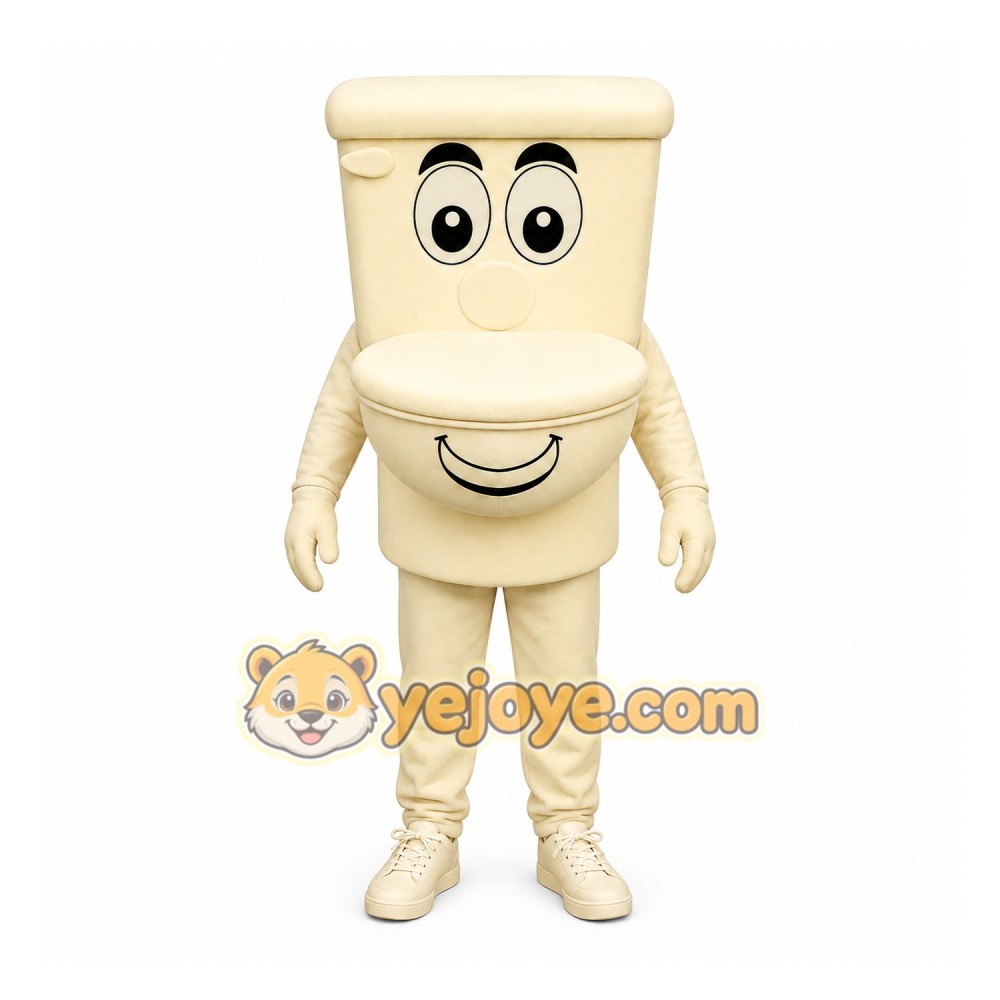 Toilet Mascot Costume for Adults Custom Logo Party Character Suit