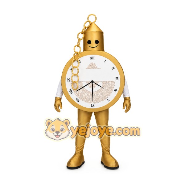 Clock Mascot Costume for Adults Custom Logo Party Character Suit