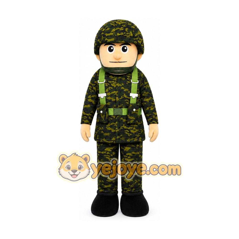 Soldier Mascot Costume for Adults Custom Logo Party Character Suit Soldier Mascot Costume for Adults Custom Logo Party Character Suit