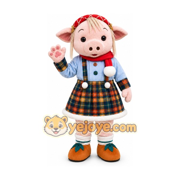 Pig Mascot Costume for Adults Custom Logo Party Character Suit