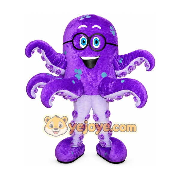 Octopus Mascot Costume for Adults Custom Logo Party Character Suit