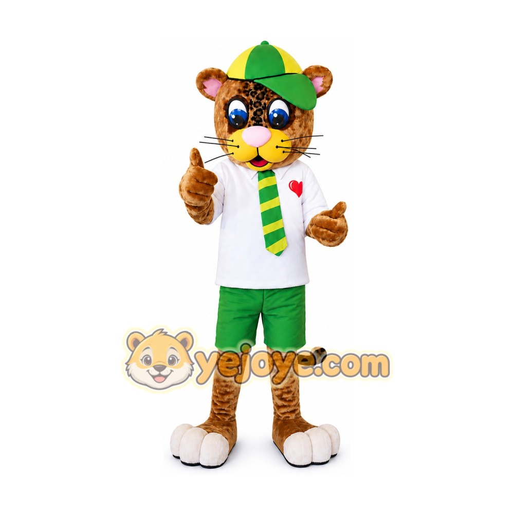 Spotted Leopard Mascot Costume for Adults Custom Logo Party Character Suit