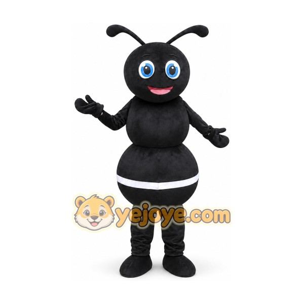 Black Ant Mascot Costume for Adults Custom Logo Party Character Suit
