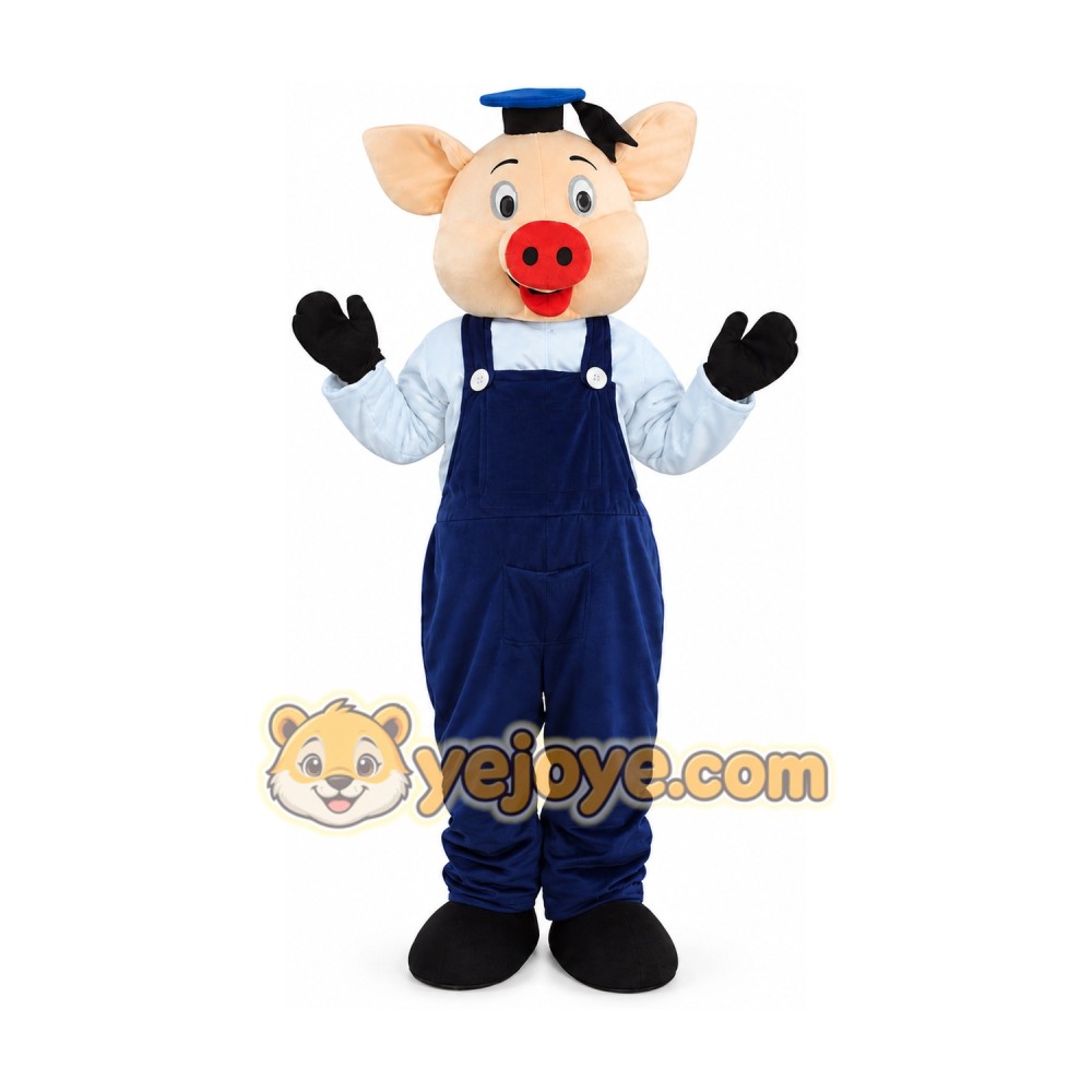 Pig Mascot Costume for Adults Custom Logo Party Character Suit