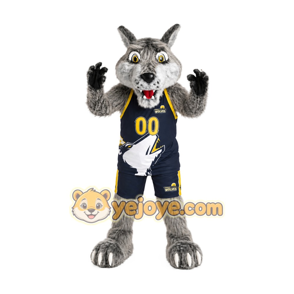 Wolf Mascot Costume for Adults Custom Logo Party Character Suit
