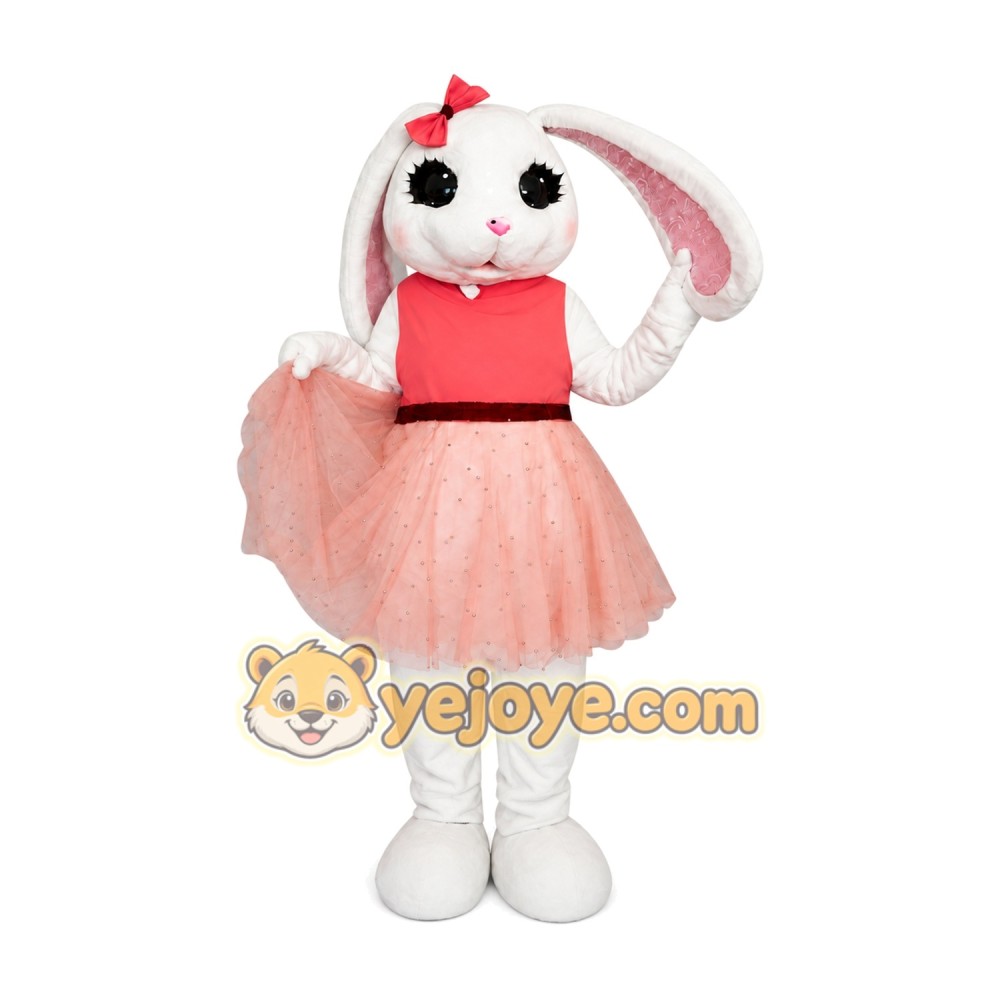 Bunny Mascot Costume for Adults Custom Logo Party Character Suit