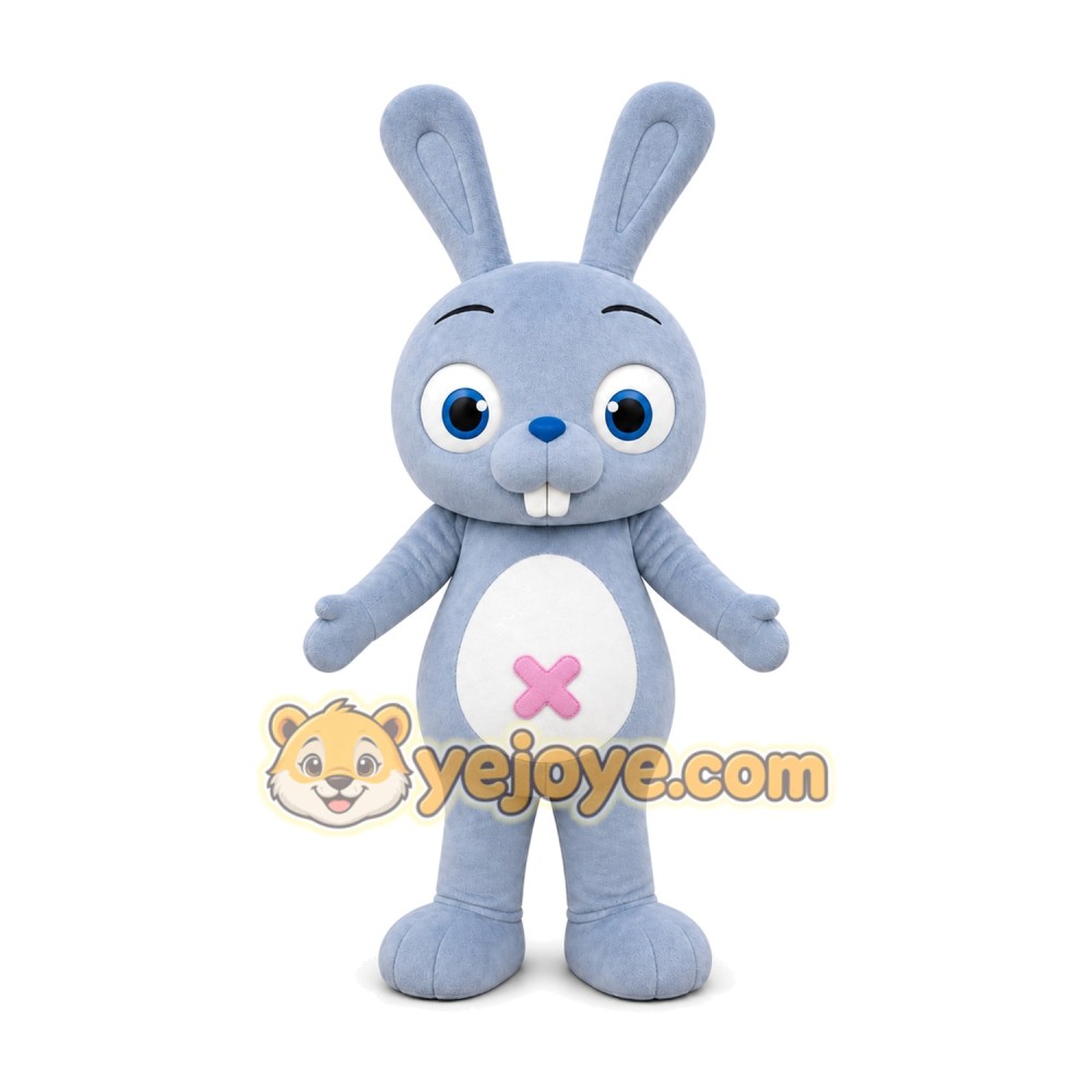 Rabbit Mascot Costume for Adults Custom Logo Party Character Suit