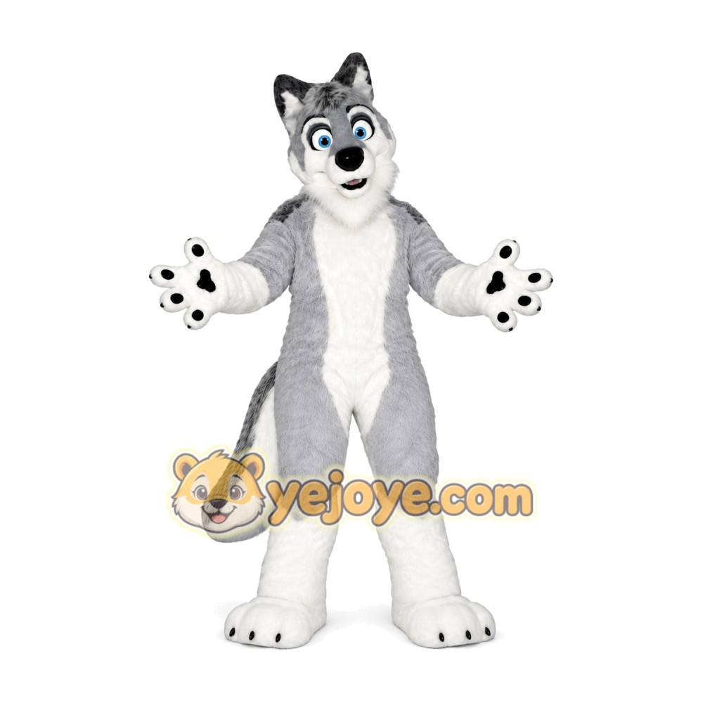 Wolf Mascot Costume for Adults Custom Logo Party Character Suit