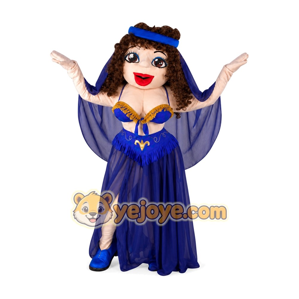 Princess Jasmine Mascot Costume for Adults Custom Logo Party Character Suit