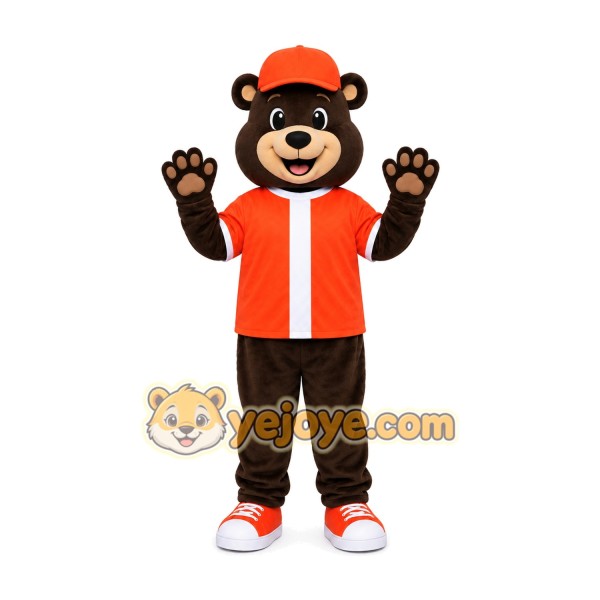Bear Mascot Costume for Adults Custom Logo Party Character Suit