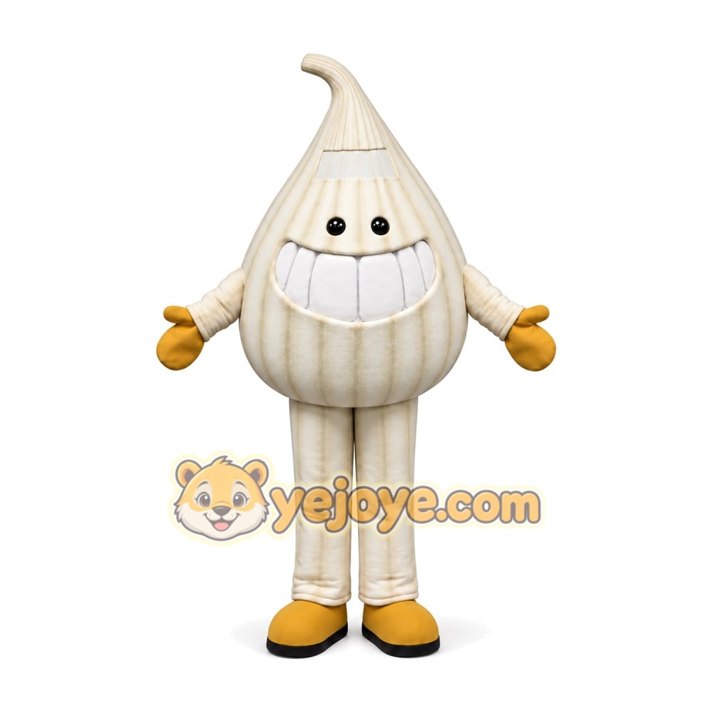 Garlic Mascot Costume for Adults Custom Logo Party Character Suit