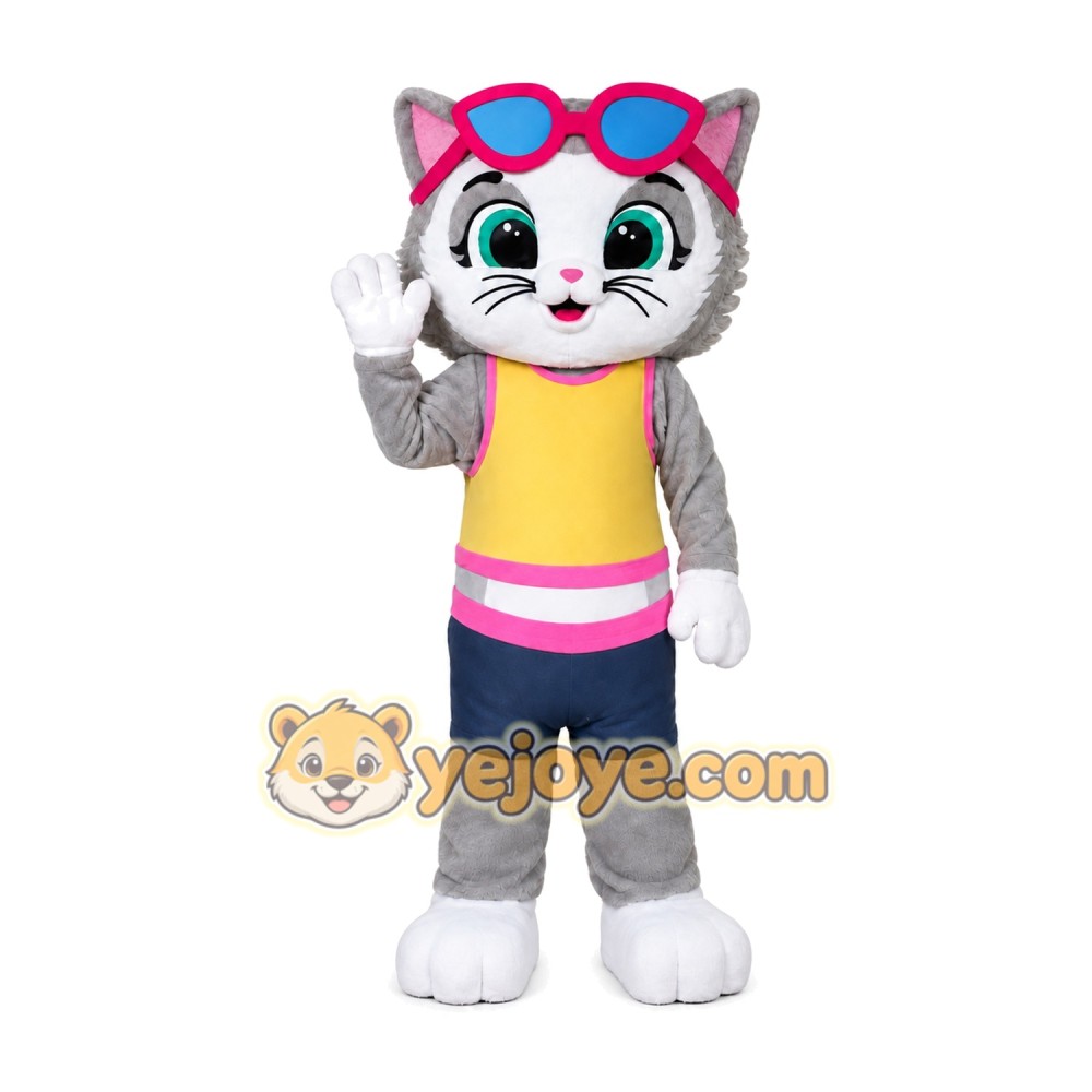 Cat Mascot Costume for Adults Custom Logo Party Character Suit