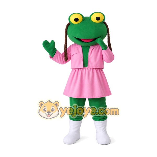 Frog Mascot Costume for Adults Custom Logo Party Character Suit