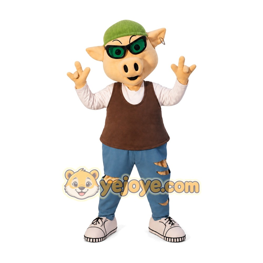 Pig Mascot Costume for Adults Custom Logo Party Character Suit