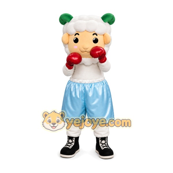 Boxer Sheep Mascot Costume for Adults Custom Logo Party Character Suit Boxer Sheep Mascot Costume for Adults Custom Logo Party Character Suit