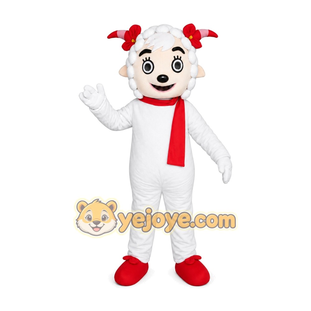 Sheep Girl Mascot Costume for Adults Custom Logo Party Character Suit Sheep Girl Mascot Costume for Adults Custom Logo Party Character Suit